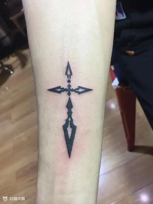 十字架_纹身图案手稿图片_王东的纹身作品集