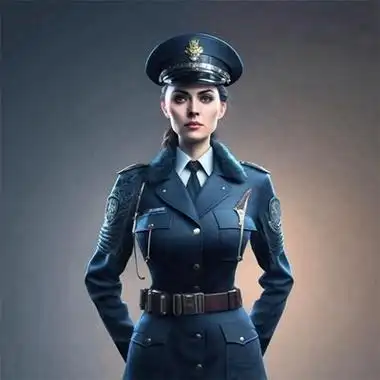 冷酷霸气女生军装动漫头像图片