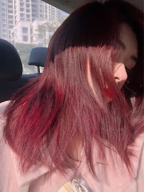 出街被夸神仙发色葡萄红在家染发分享