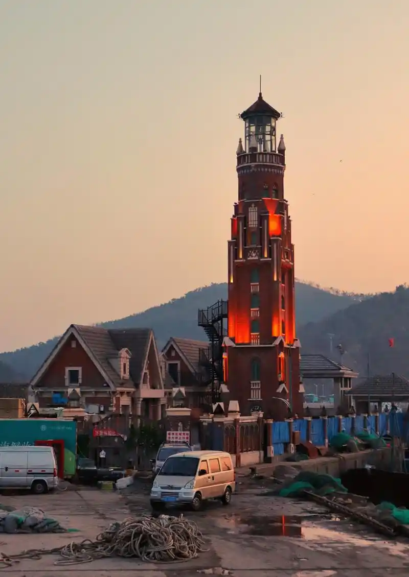 大连渔人码头绝美温柔落日