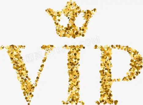 vip金色粒子标志矢量素材
