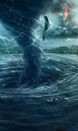 龙卷风火山爆发背景素材