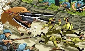 日本鬼子彩色简笔画日本鬼子人物简笔画日本军简笔画动画日本鬼子简笔