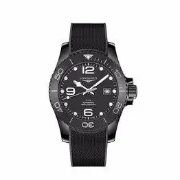 longines浪琴 新康卡斯全黑水鬼机械表l3.784.4.56.