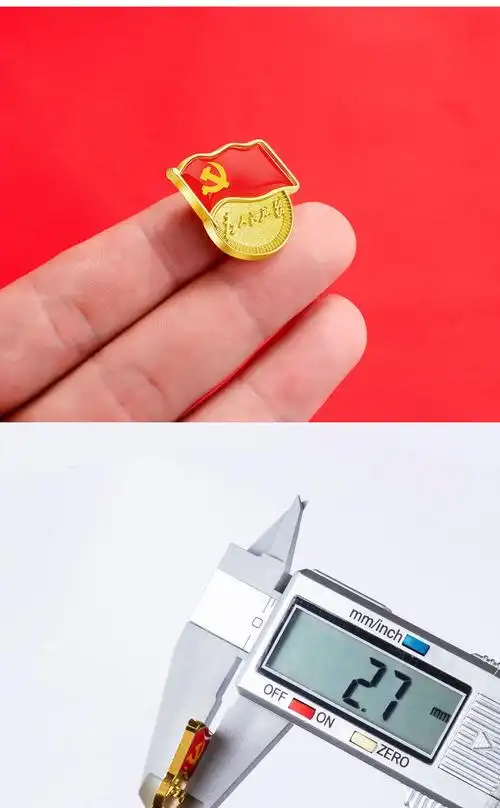 仓梵党徽标准型2020年新版胸章胸针别针蝴蝶扣磁铁吸铁石强磁徽章党员