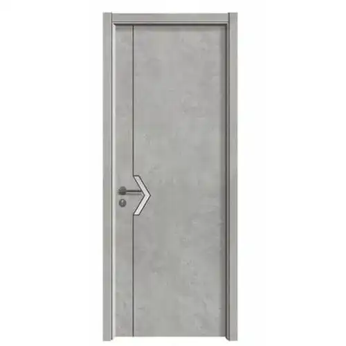 玉林房间门价格 优质木门批发 拉丝银炫彩灰色房间木门厂