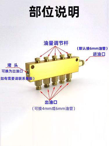 b型可调抵抗式比例分配器 油分配阀/分油排/油阀/润滑油管分支器