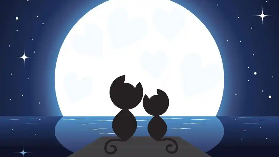 爱情浪漫手绘温馨甜蜜情侣浪漫爱情美图壁纸1