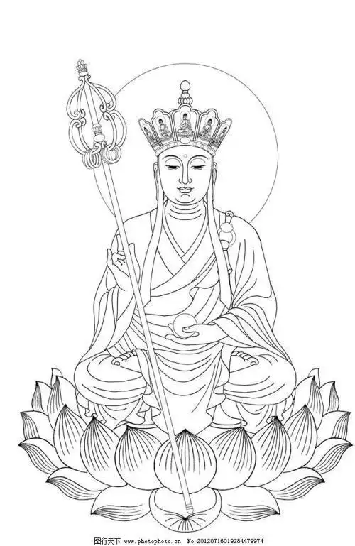 最简单佛像简笔画