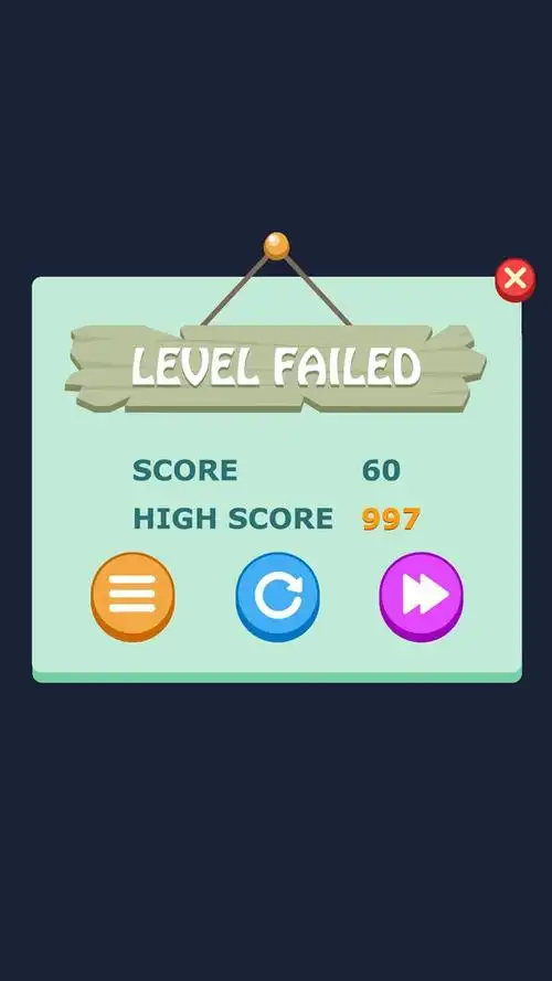 游戏失败 界面ui