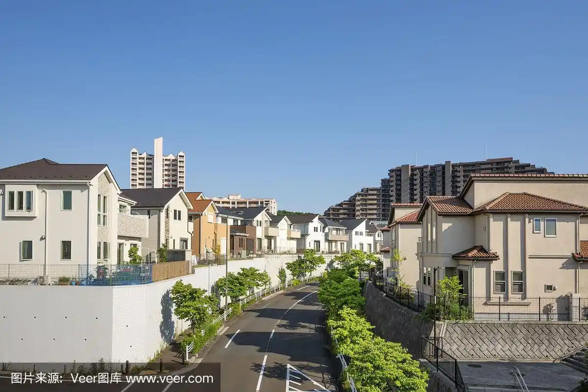 日本东京郊区的居民区