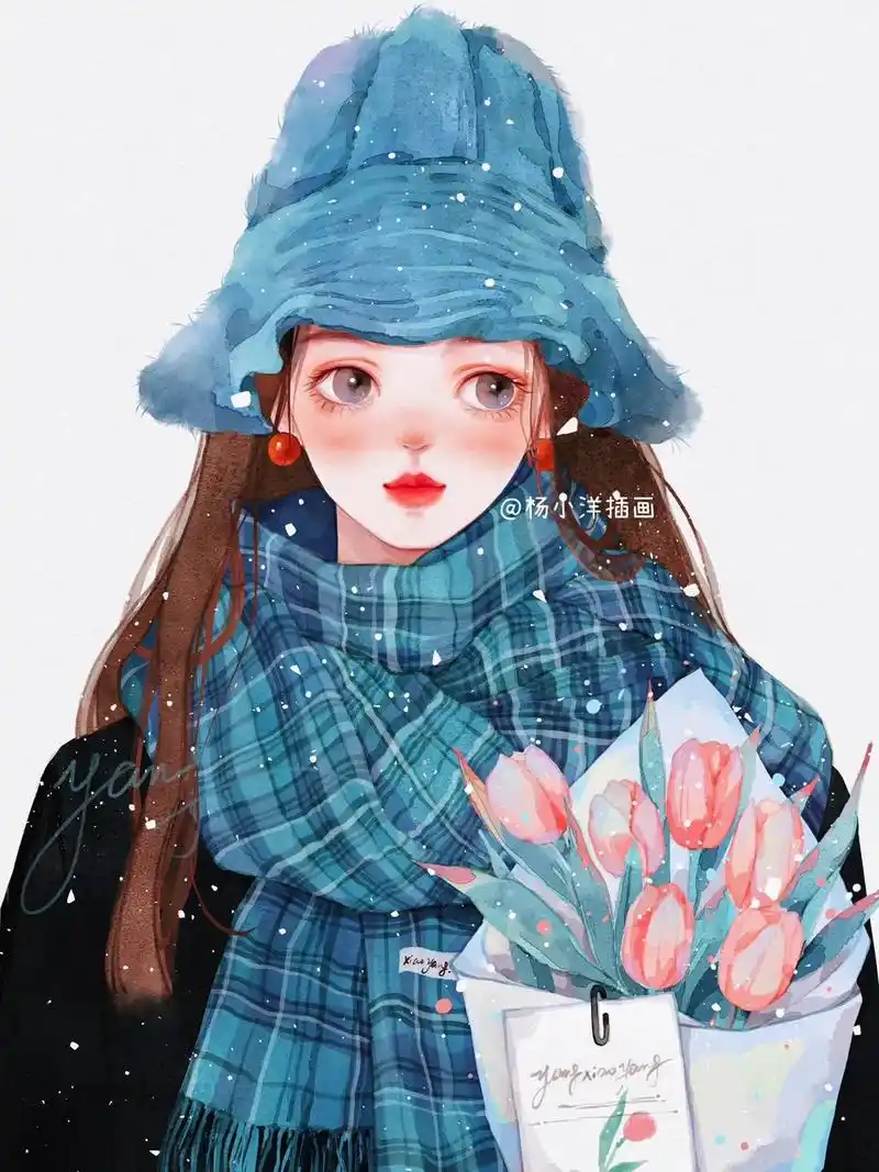 治愈系ipad水彩头像🌷九宫格头像合集.少女插画