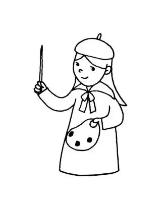 画家简笔画怎么画