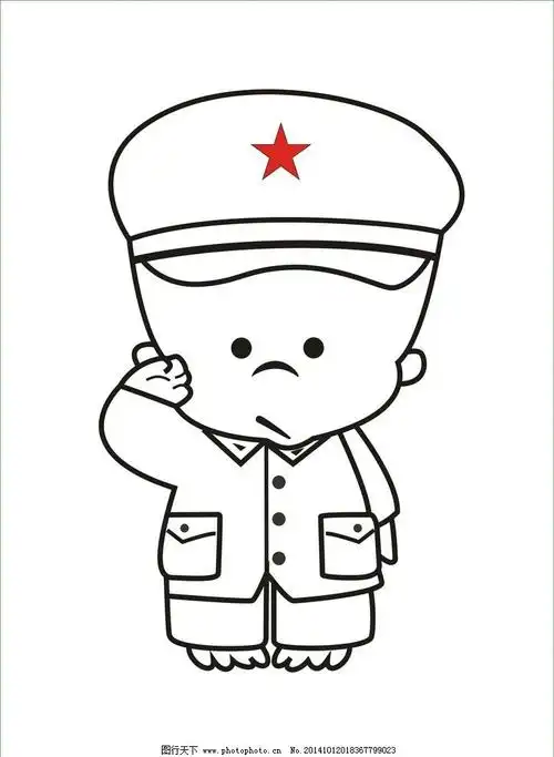 红军的简笔画红军的简笔画简单又漂亮
