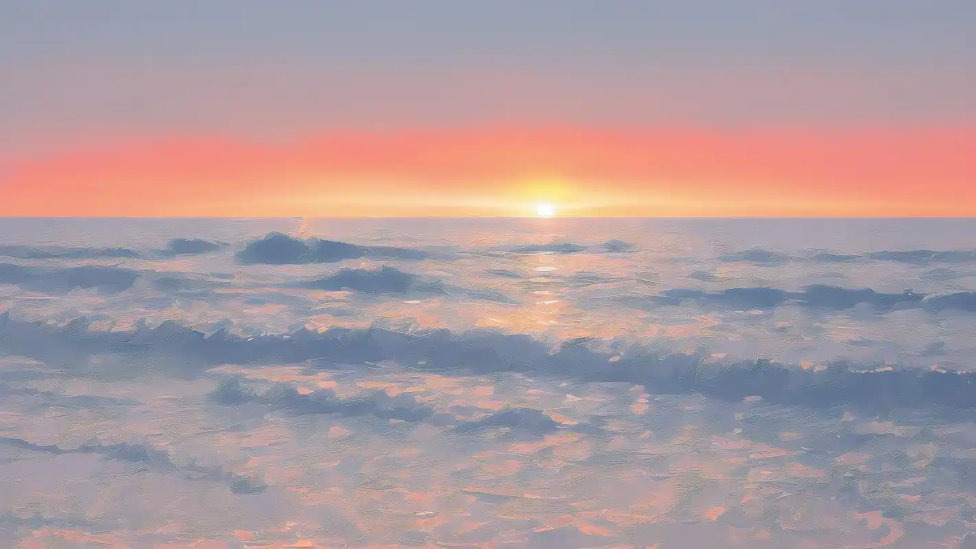 93高级感十足的海边晚霞背景图78