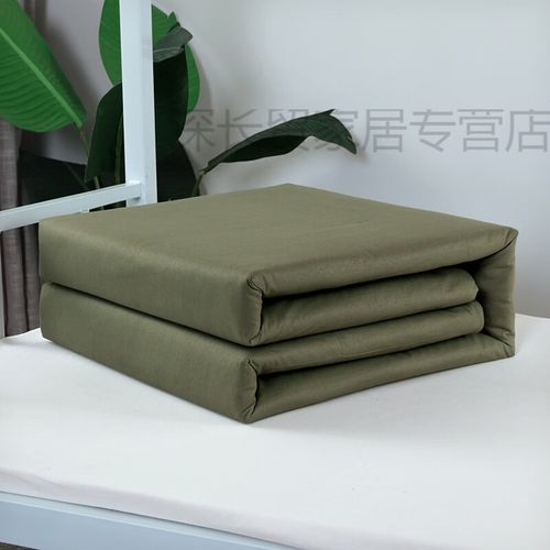 纤丽坊军绿被子定型被可拆豆腐块可拆洗快速成型军训内务热熔棉被子