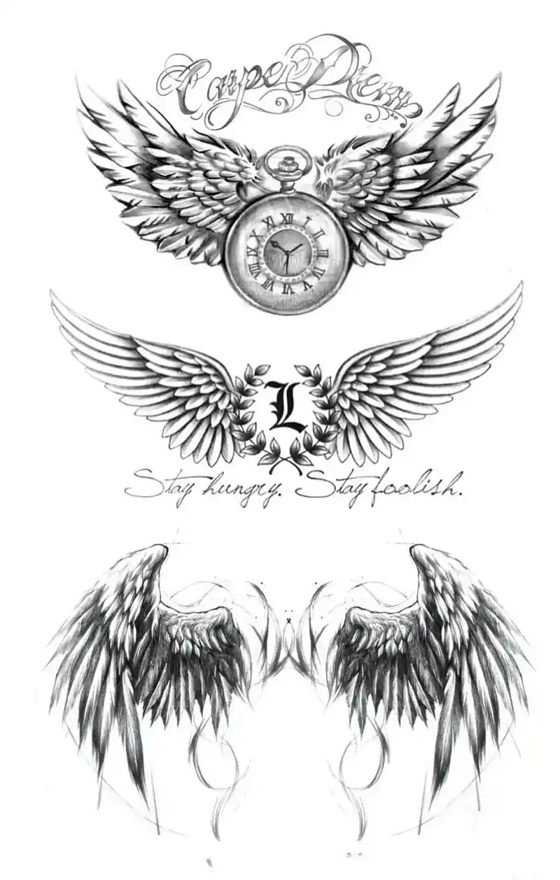 背部翅膀纹身#好的作品都是有灵魂的  - 抖音