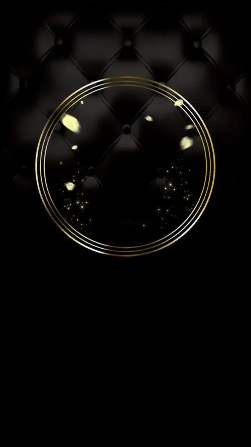 黑色背景上的金色圆圈h5素材背景