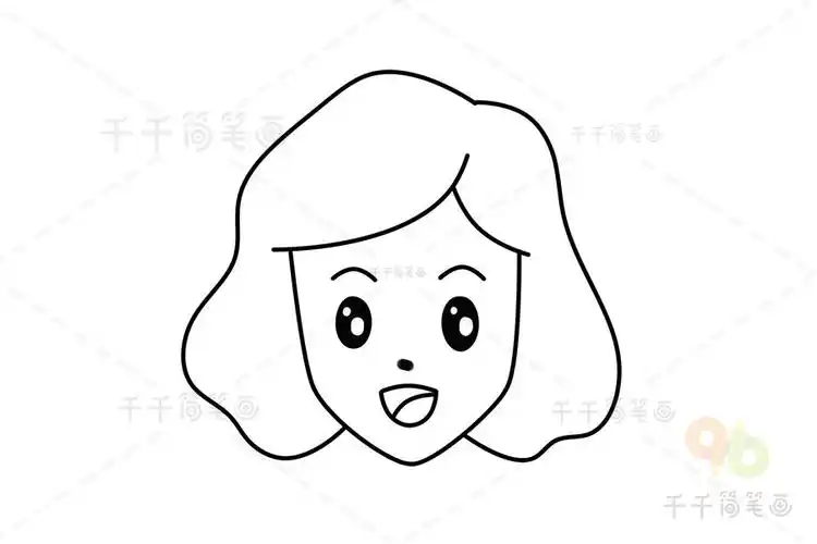 带口诀的简笔画简单画出妈妈头像