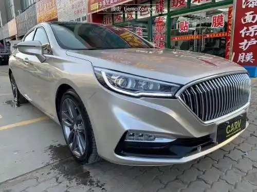 红旗h5汽车贴膜卡孚改色膜超亮金属香槟金