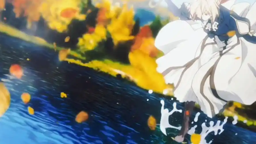 【紫罗兰永恒花园】薇尔莉特跳水名场面,这一跃白看不厌.