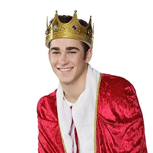 儿童表演化妆舞会道具国王大皇冠派对王冠国王帽子