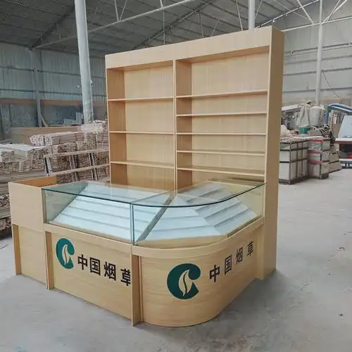烟柜展示柜转角烟酒柜组合带收银台一体便利店超市专卖烟柜台 100弧形