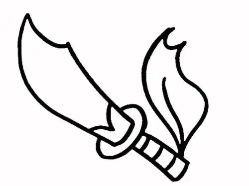 教你如何画刀 大刀简笔画教程-e学堂