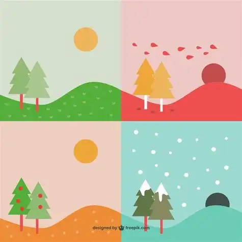 春夏秋冬简笔画春夏秋冬简笔画四格组图