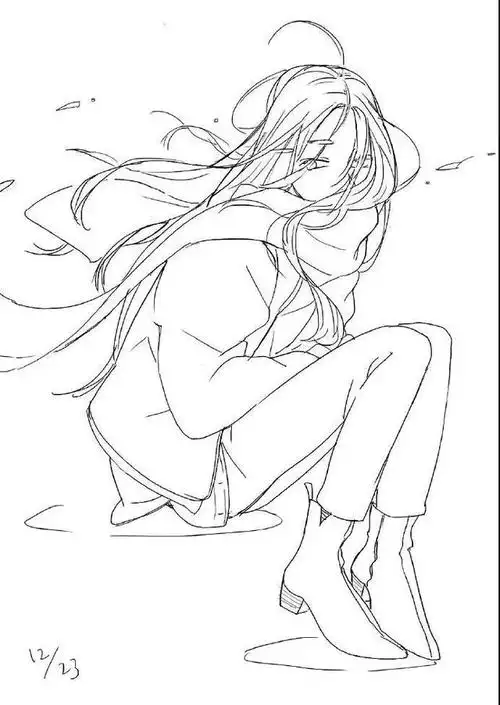 【绘画素材】一组简单又流畅的女生线稿素材!超适合小白入手