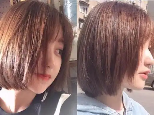 圆脸短发发型图片2019女