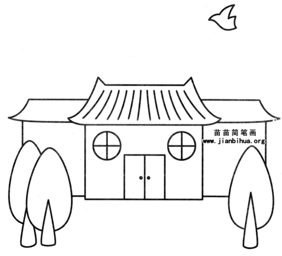 雷音寺怎么画简笔画