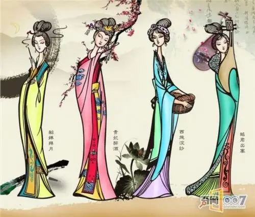 据说这才是真正的古代四大美女 并不是西施她们