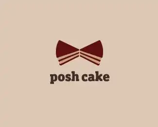 豪华蛋糕logo蛋糕logo绅士蝴蝶结领结甜品蛋糕糕点商标设计图标图形