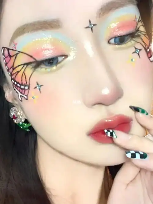 ins创意妆容51梦幻蝴蝶