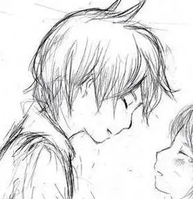 情侣素描头像两张配一对 情侣头像图片大全 -【爱个性】