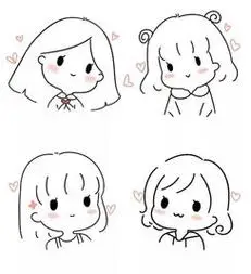 简笔画小人 可爱女生,简笔画小人女孩_竞价网