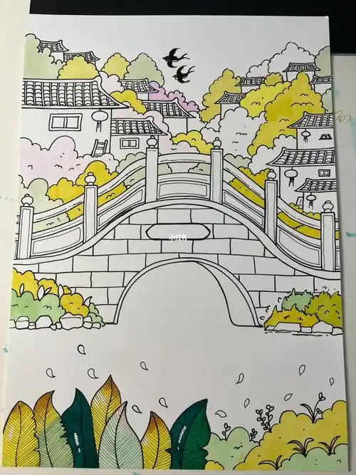 临摹稿马克笔,斯塔纸,荷兰白卡纸#马克笔#古风