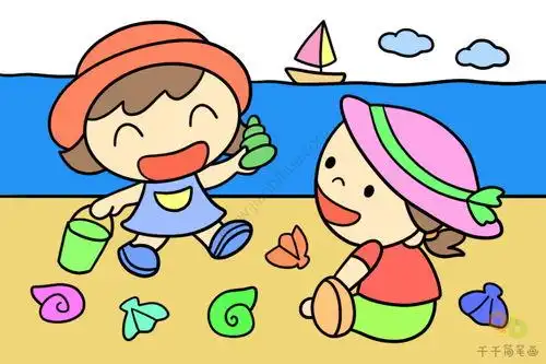 动物场景简笔画森林动物场景简笔画