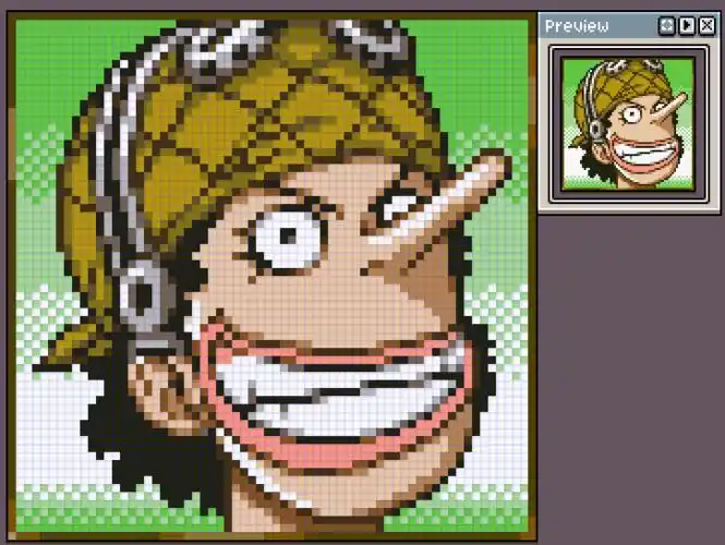 gba海贼王onepiece像素画网格画手绘图案