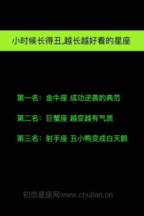 儿时长得不好看越久越漂亮的十二星座