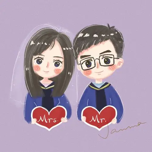 家庭q版合照 情侣q版(客单)