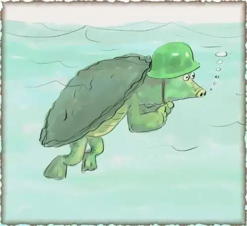 整几个圆王八给大家解解闷!■(超短歇后语漫画四则)