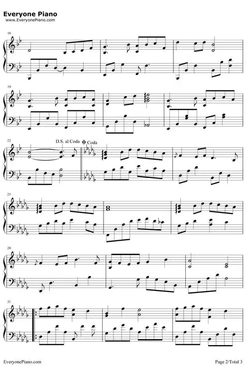 雪之梦钢琴谱 -班得瑞2