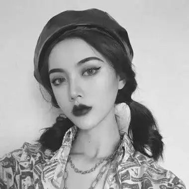 2021q友乐园霸气黑白女生头像戴帽抽烟纹身社会女