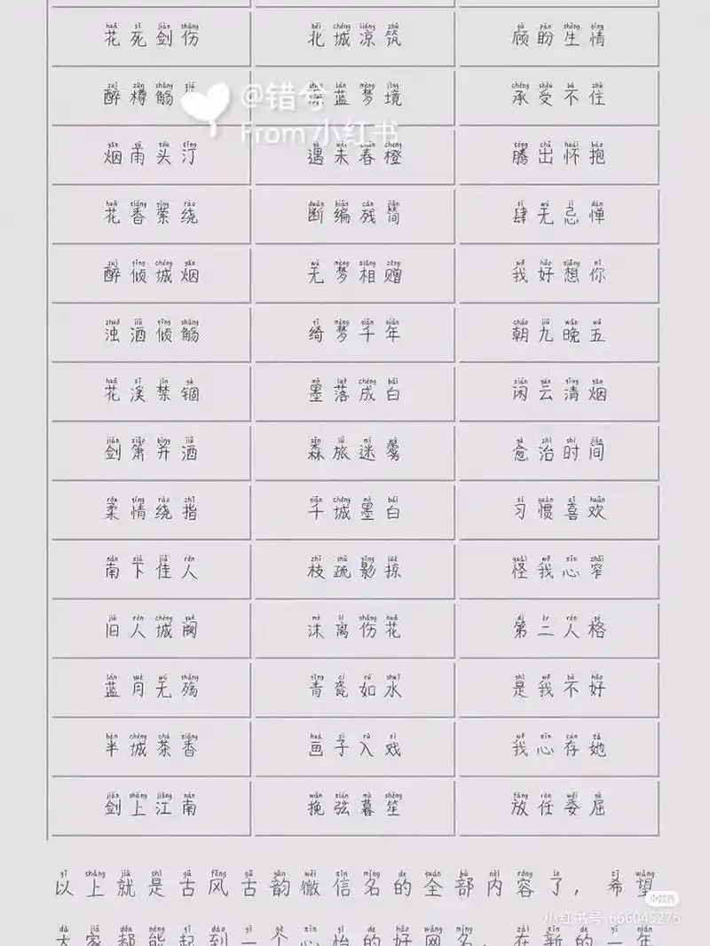 好听的微信网名,喜欢的建议收藏