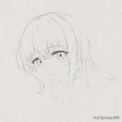 铅笔画萌少女入门教程_动漫女孩铅笔手绘教程