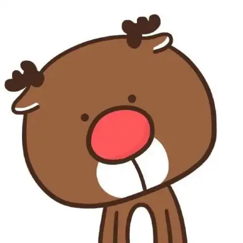 卡通可爱简约小清新情侣头像圣诞大头麋鹿