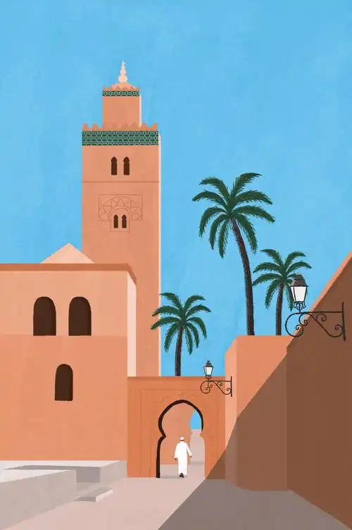 最近画过的摩洛哥旅行插画合集【一】