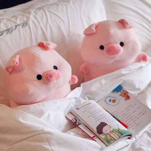 lulu小猪毛绒玩具粉色公仔可爱猪猪布娃娃少女心呆萌玩偶抱枕女生睡觉